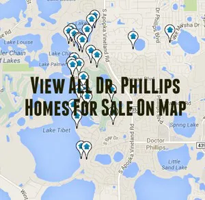Map of Dr. Phillips Homes For Sale