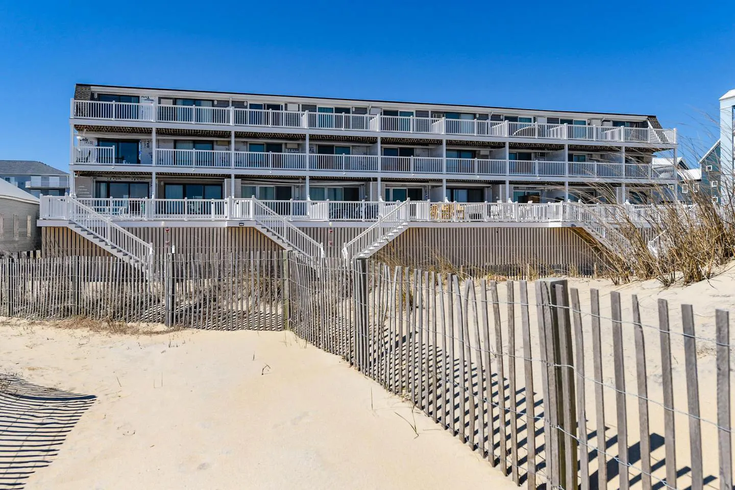 Caravelle oceanfront townhouse exterior view, Ocean City, MD