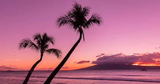 A pink Launiupoko sunset