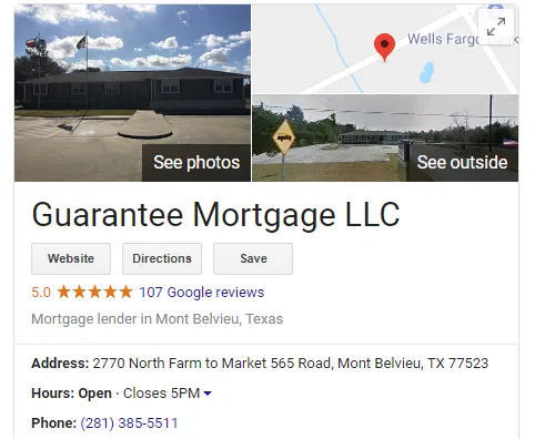 Guarantee Mortgage in Mont Belvieu