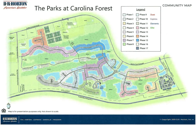 The Parks at Carolina Forest Map