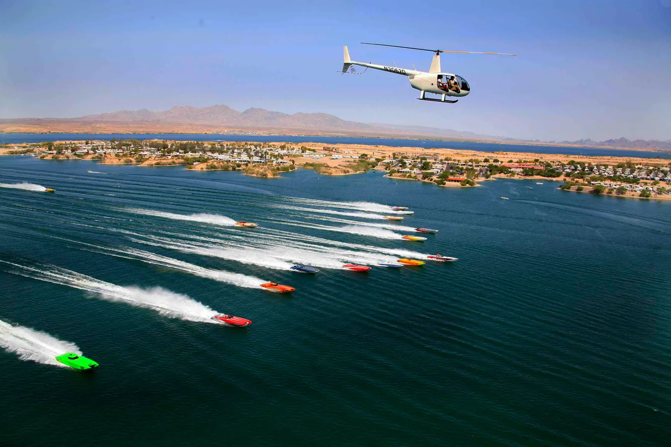 Desert Storm performance boat event on Lake Havasu in Arizona