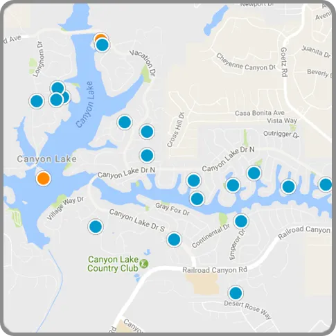 Canyon Lake Interactive Map Search