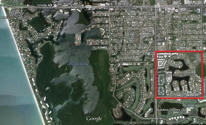 Vanderbilt Lakes map