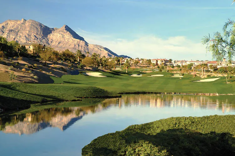 Scenic view of Red Rock Country Club golf course