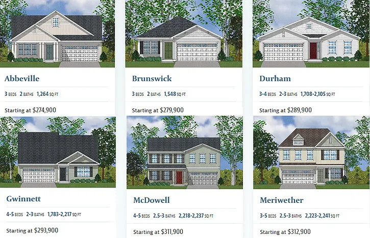 Lydon Village New Home Floorplans