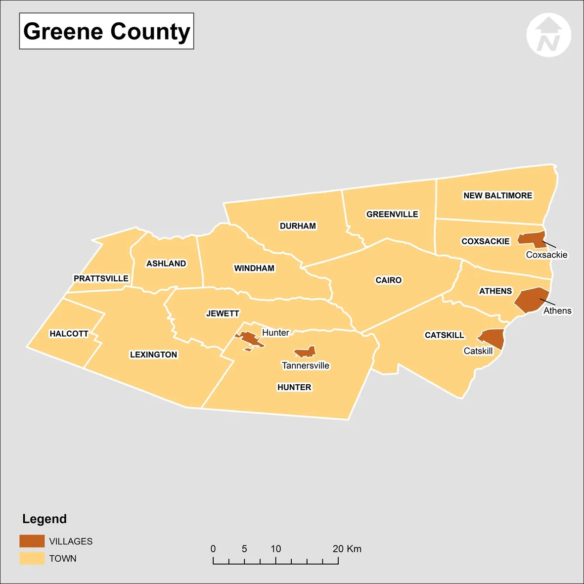 Greene County New York Towns