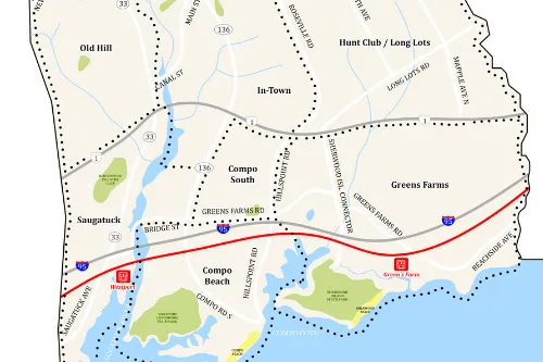 Search Westport by Neighborhood