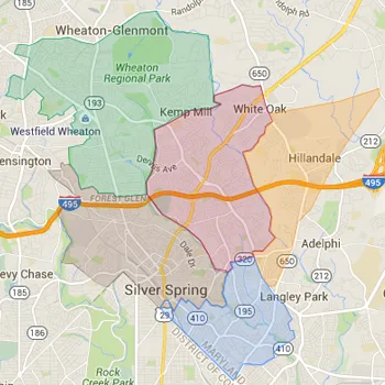 Zip Code Map for Silver Spring