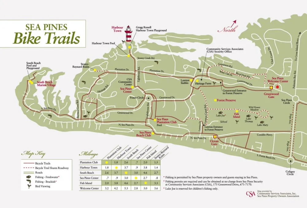 Sea Pines Bike Map