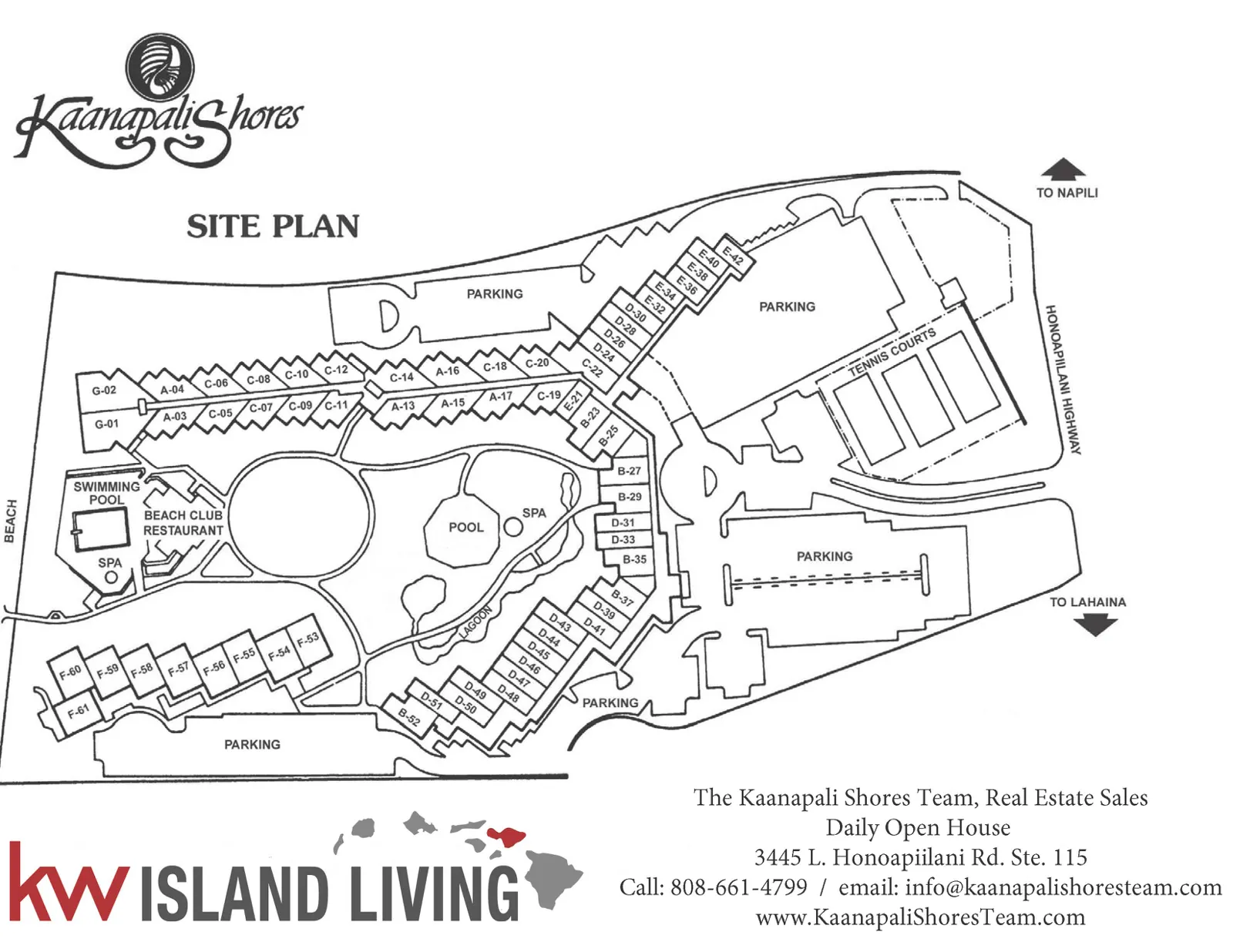 Kaanapali Shores Site Plan