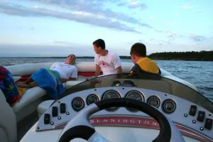 Sharing stories on Lake Petenwell