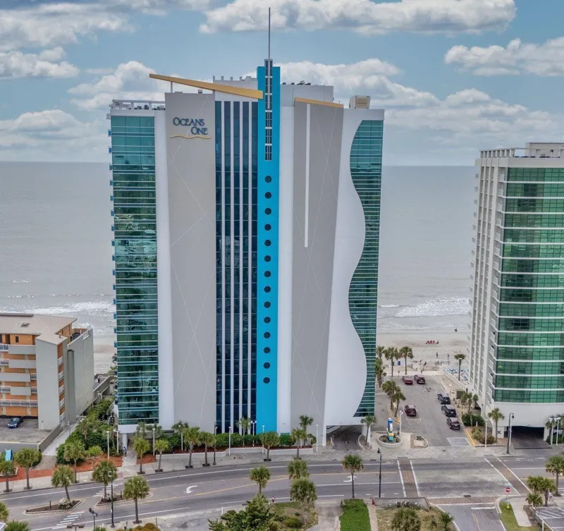 Oceans One Resort Building overlooking the Ocean