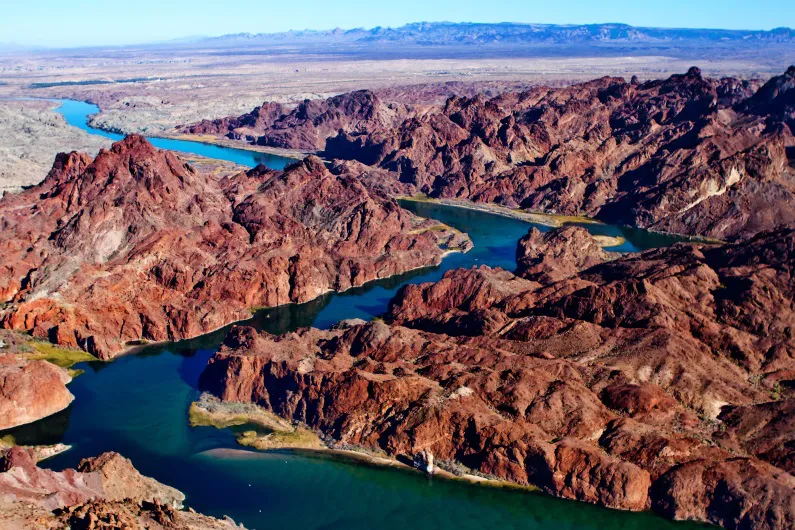 Topock Gorge and Colorado River scenery north of Lake Havasu City