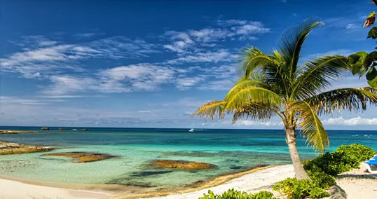 The view off a beach in Molokai