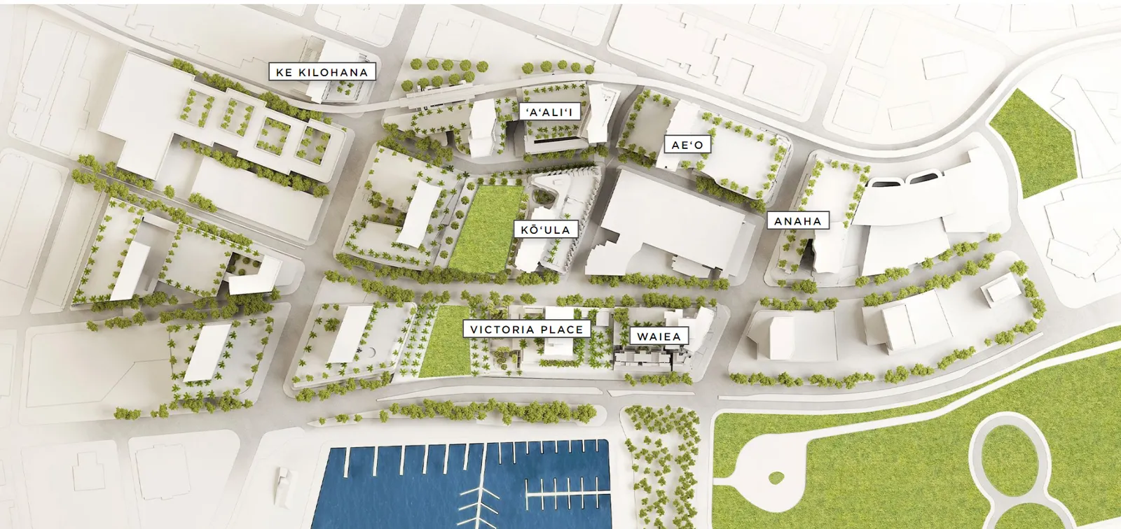 Ward Village master plan map showing Victoria Place
