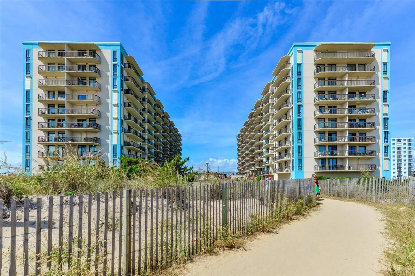 Braemar Towers oceanfront condo building exterior view, Ocean City, MD