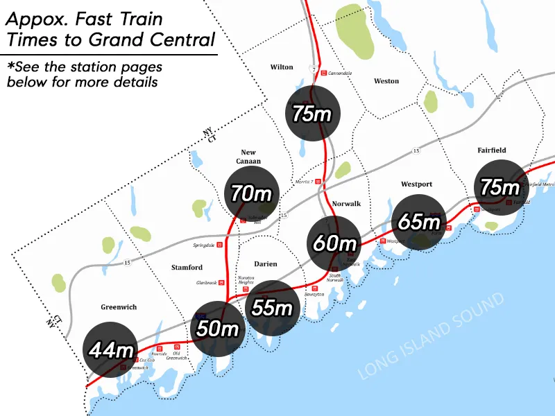 Fast Train Times Map