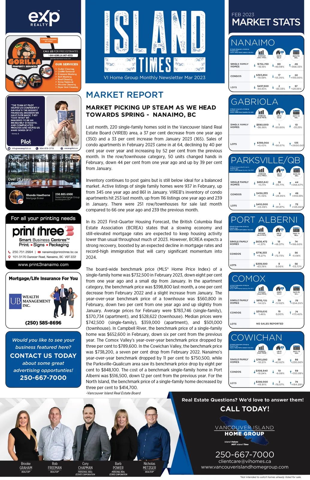 Island Times Newsletter Mar 2023 Page 1