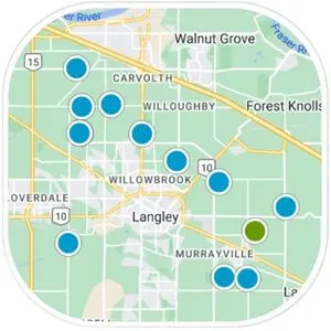 Langley Homes for Sale by Map Search