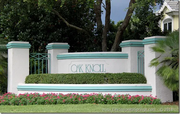 Oak Knoll Bonita Bay Sign