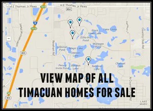 Map of Timacuan Homes For Sale