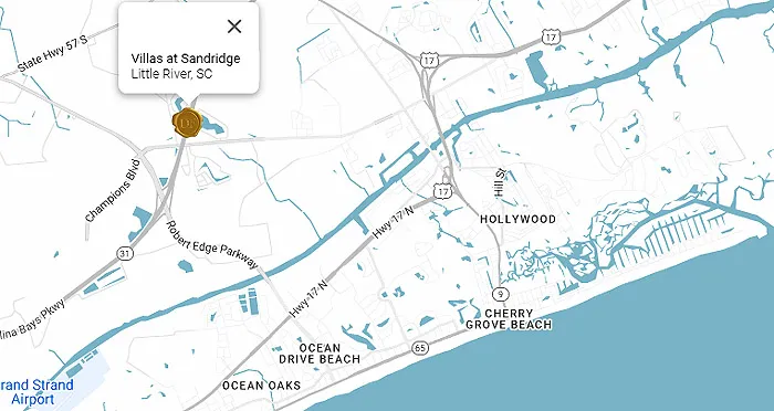 Map of Villas at Sandridge in Little River SC