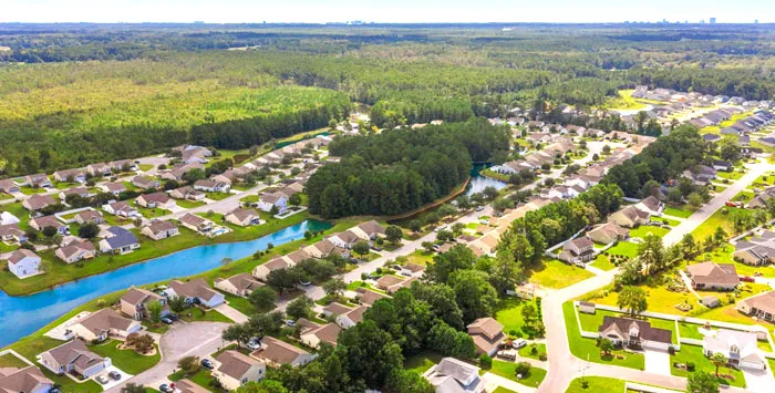 Aerial of Wakefield in Longs