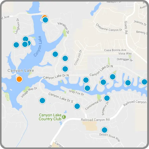 Canyon Lake Interactive Map Search