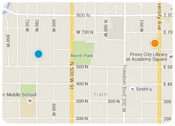 Timpanogos Homes Map