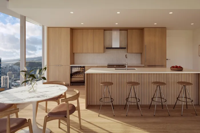 Muse Honolulu residence interior rendering