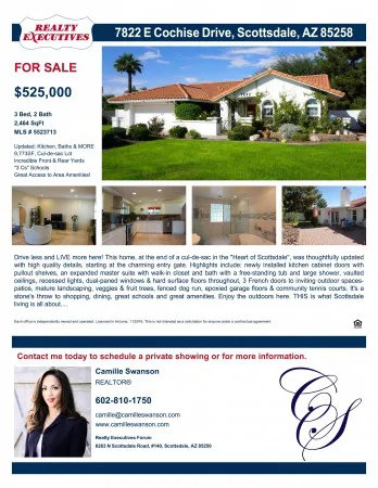 7822 E Cochise Dr- Flyer