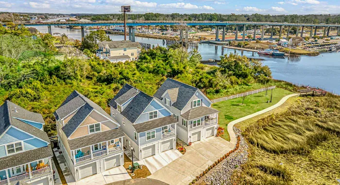 Aerial of Cape Cod Cottages at Marker 350