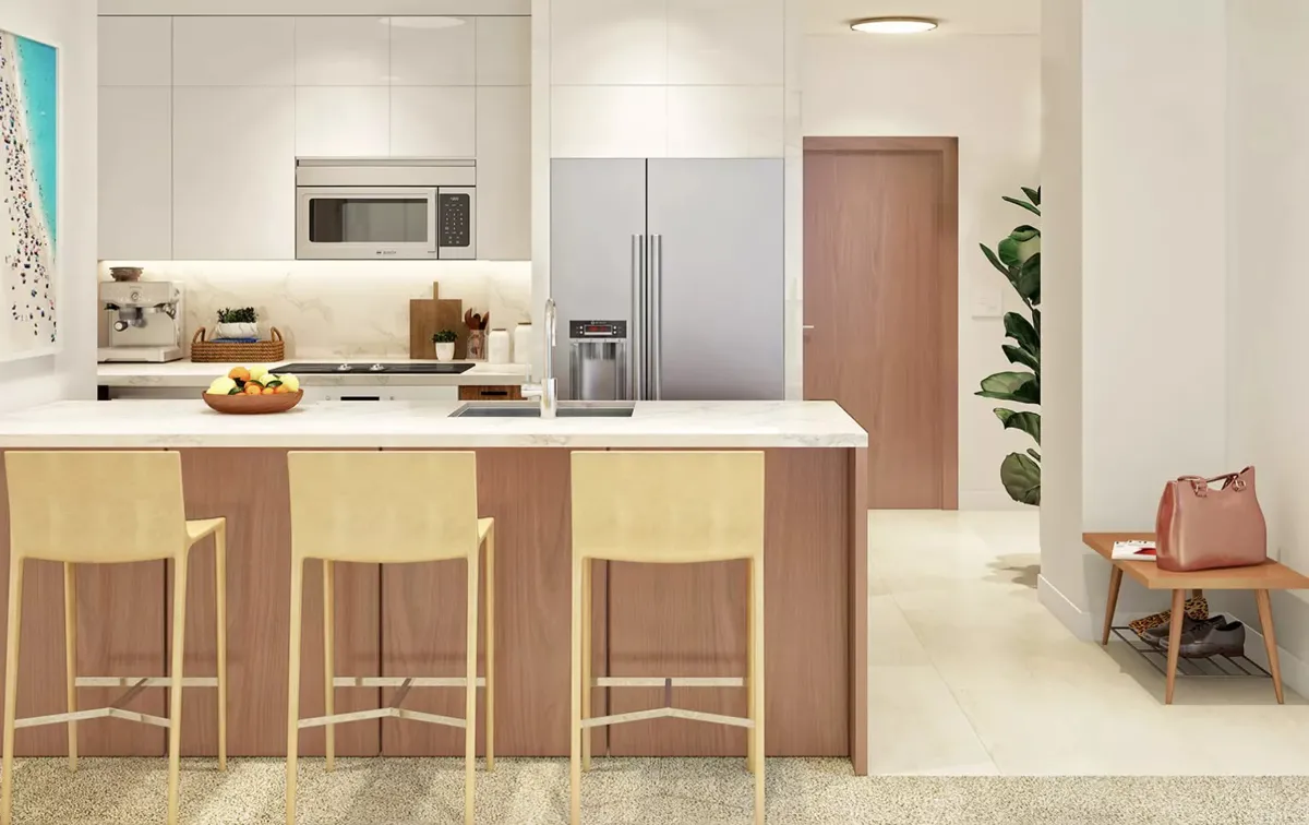 Azure Ala Moana residence interior and kitchen