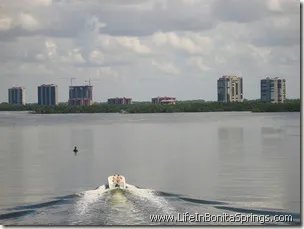 Boat heading out on the water in Bonita Springs
