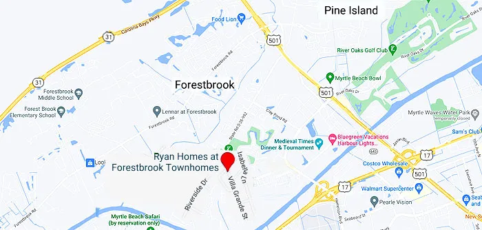 Map of Forestbrook Townhomes
