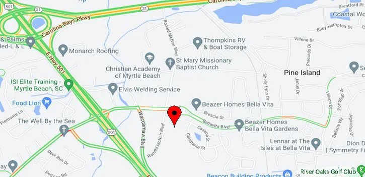 Map of Merrill Villas in Myrtle Beach