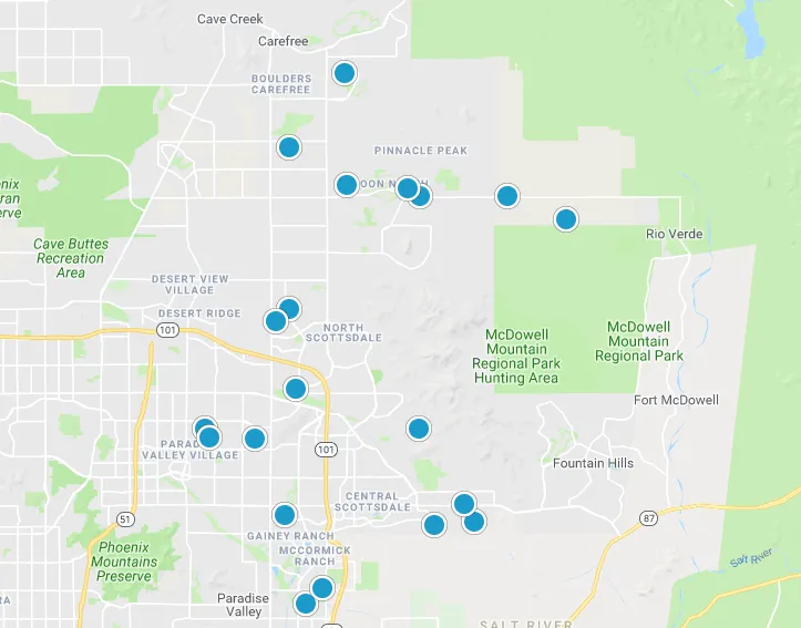 Scottsdale Arizona Real Estate Map Search