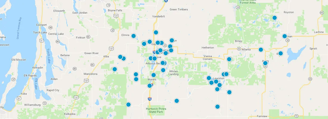 Interactive Map Search