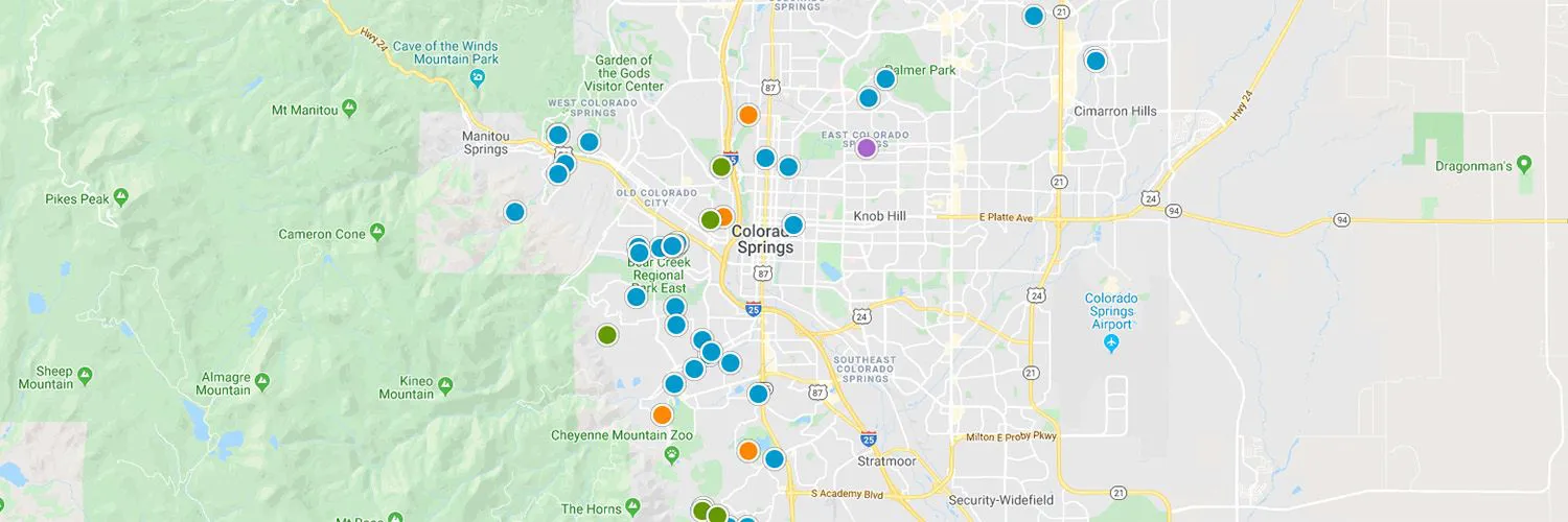 Preview of the Colorado Springs home search map