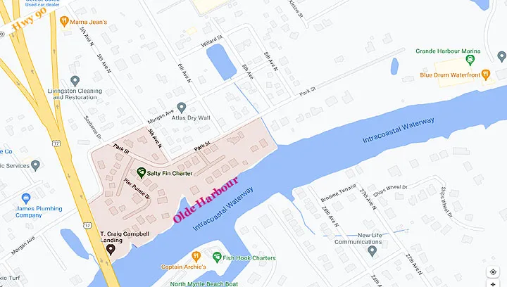 Map to Olde Harbour community