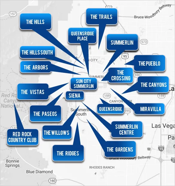 Summerlin Las Vegas Homes - Select a Cities