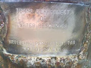 Image of Idaho Well Tag