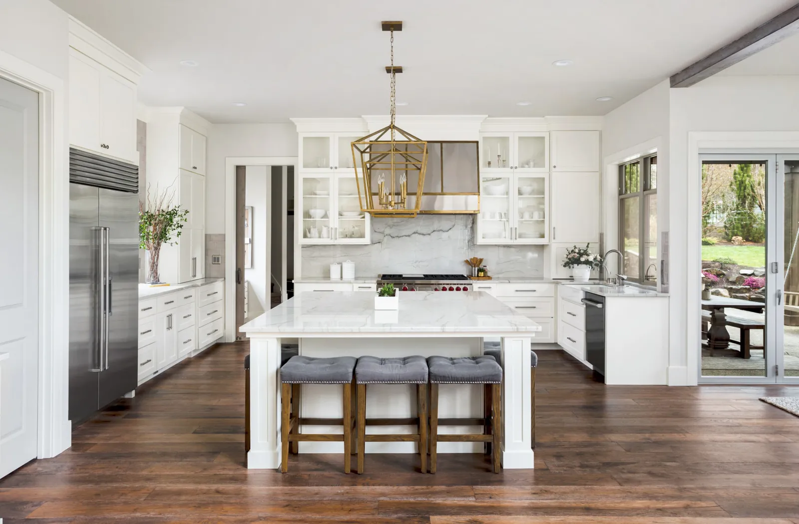 Bright kitchen interior featured on WolfPackHomes.com