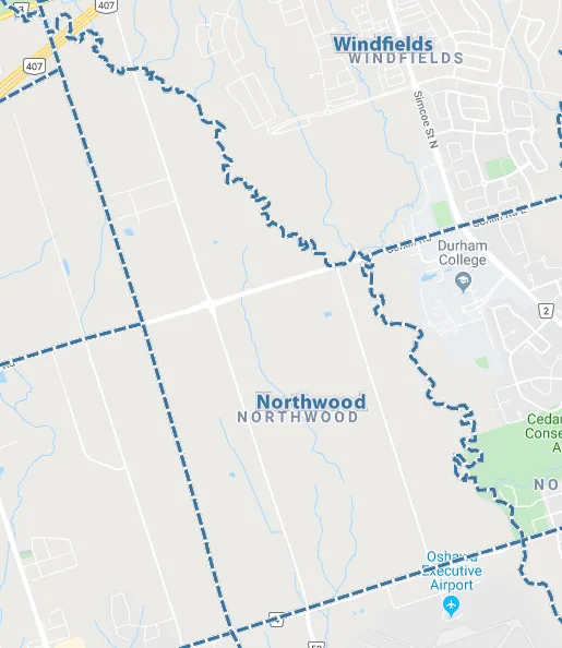 Northwood, Oshawa Map