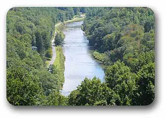New River in West Jefferson in Ashe County North Carolina