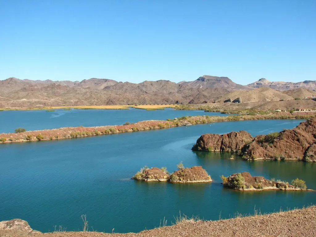 Desert and wetland habitat near Havasu National Wildlife Refuge and Topock Marsh