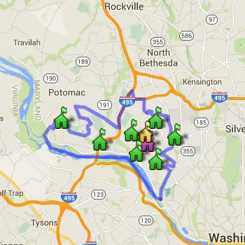 Walt Whitman Cluster Boundary Map