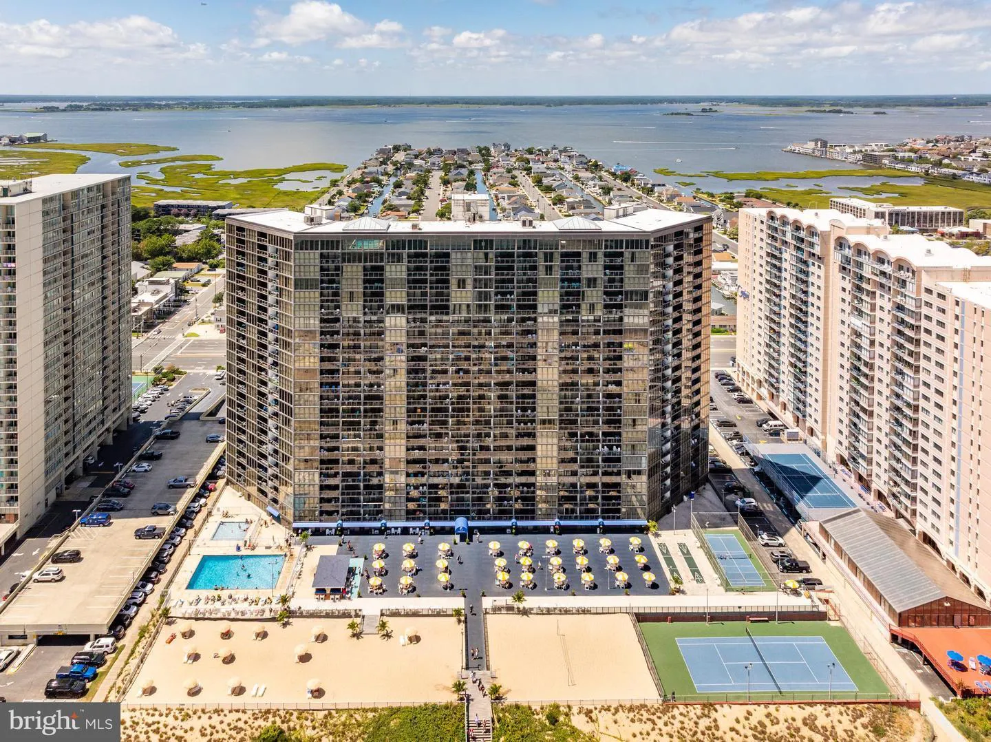 Golden Sands oceanfront condo building exterior view, Ocean City, MD