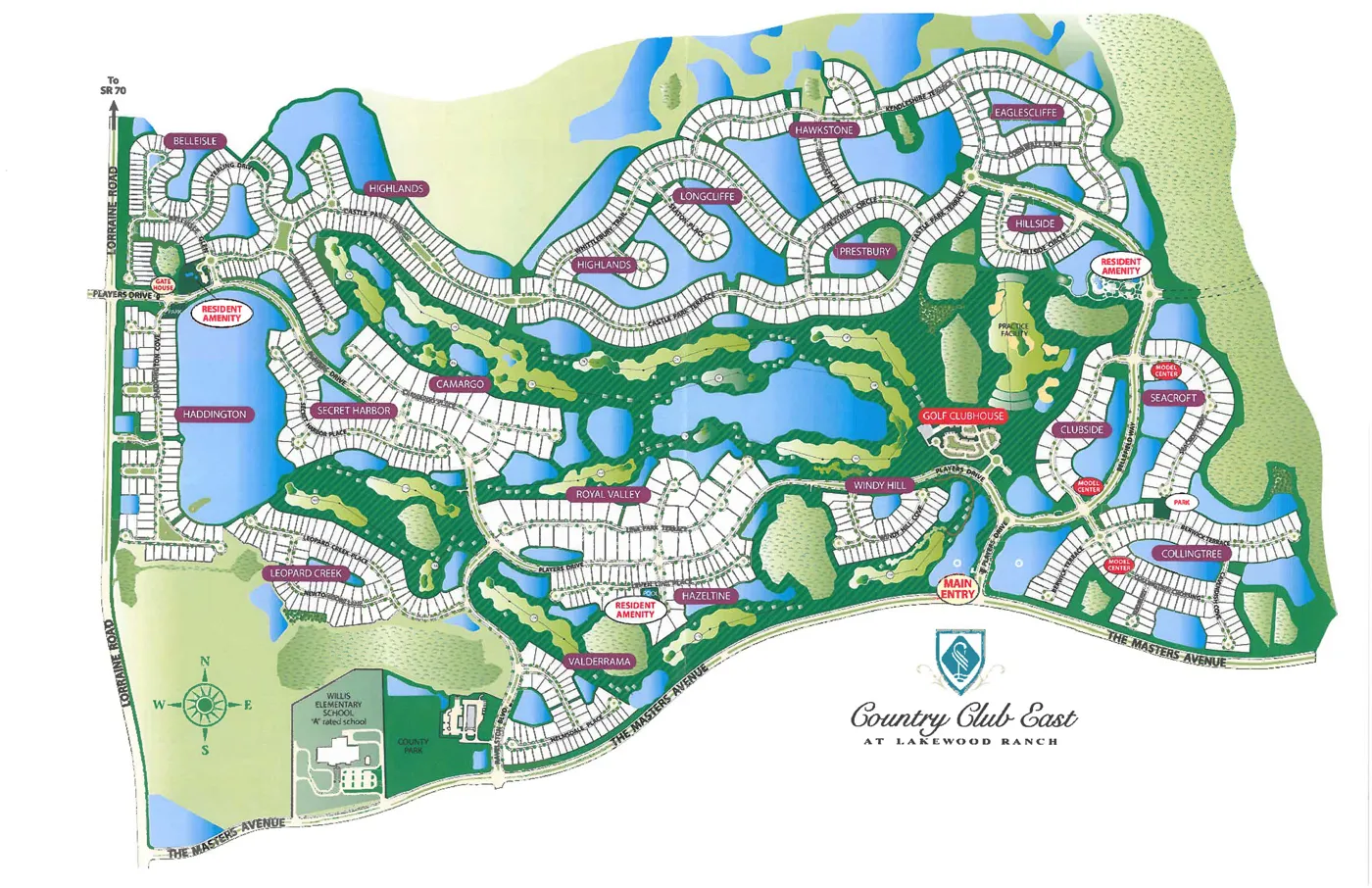 Map of Country Club East